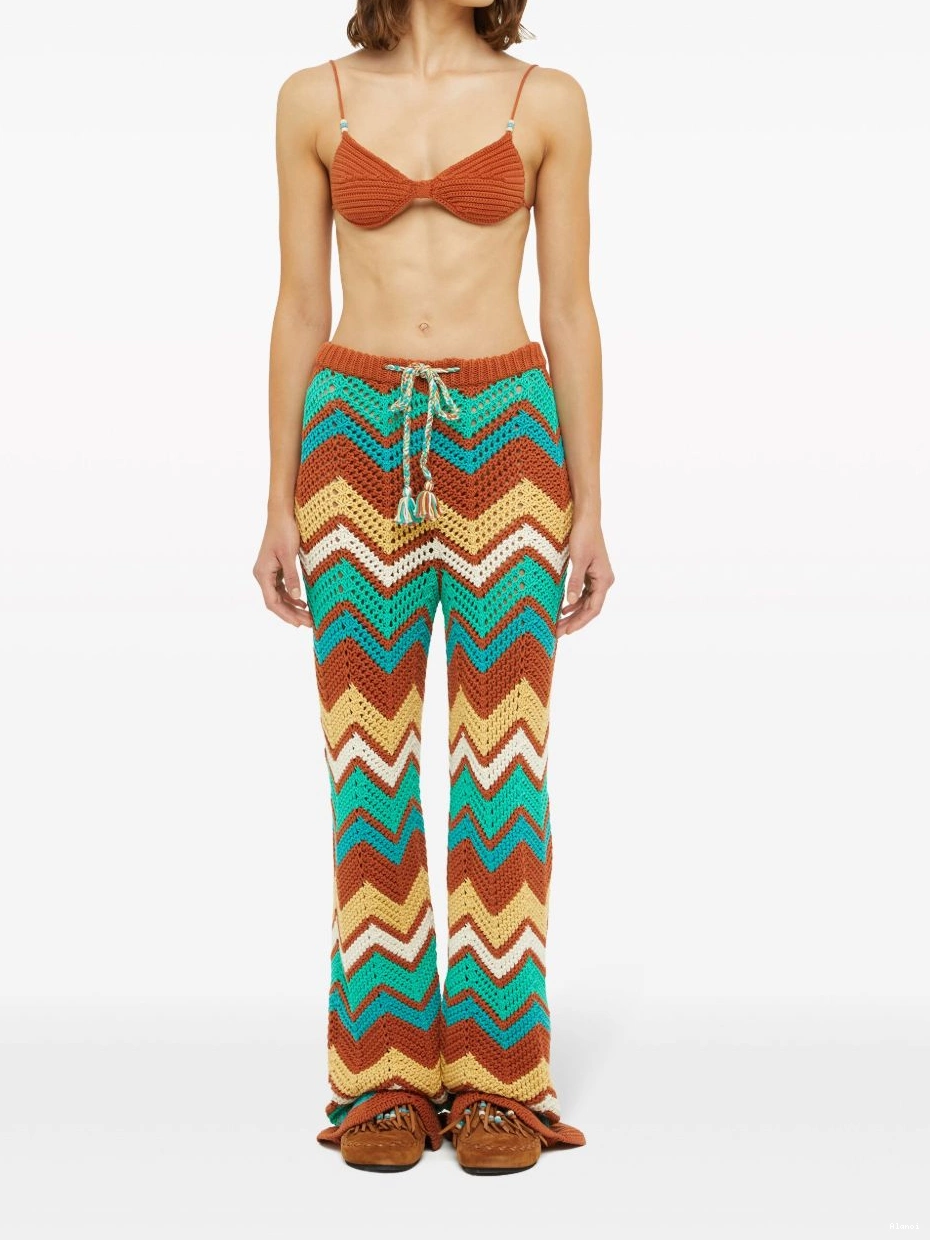 Affordable Women Kaleidoscopic knit trousers chevron Alanui 0709